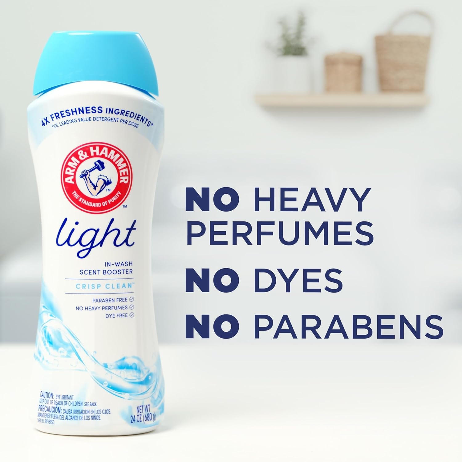 image:imageARM amp HAMMER Light InWash Scent Booster Laundry Scent Booster Crisp Clean scent 24 Oz24 Ounce Pack of 1