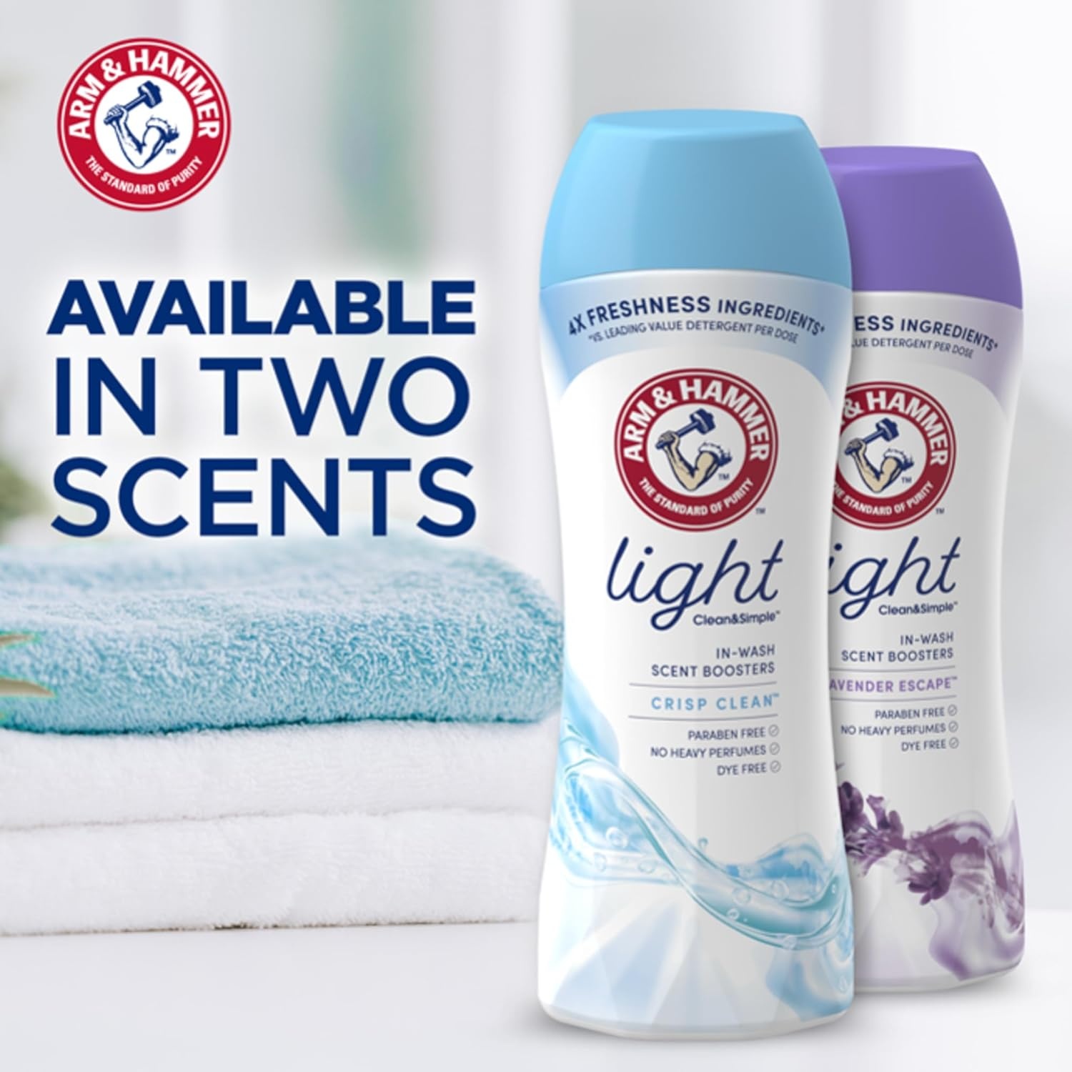image:imageARM amp HAMMER Light InWash Scent Booster Laundry Scent Booster Crisp Clean scent 24 Oz24 Ounce Pack of 2