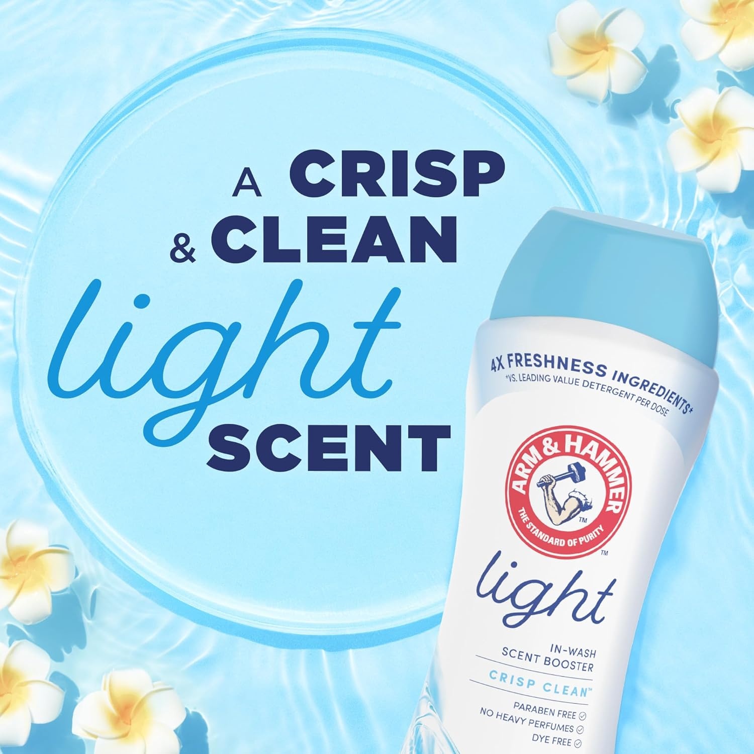 image:imageARM amp HAMMER Light InWash Scent Booster Laundry Scent Booster Crisp Clean scent 24 Oz24 Ounce Pack of 4