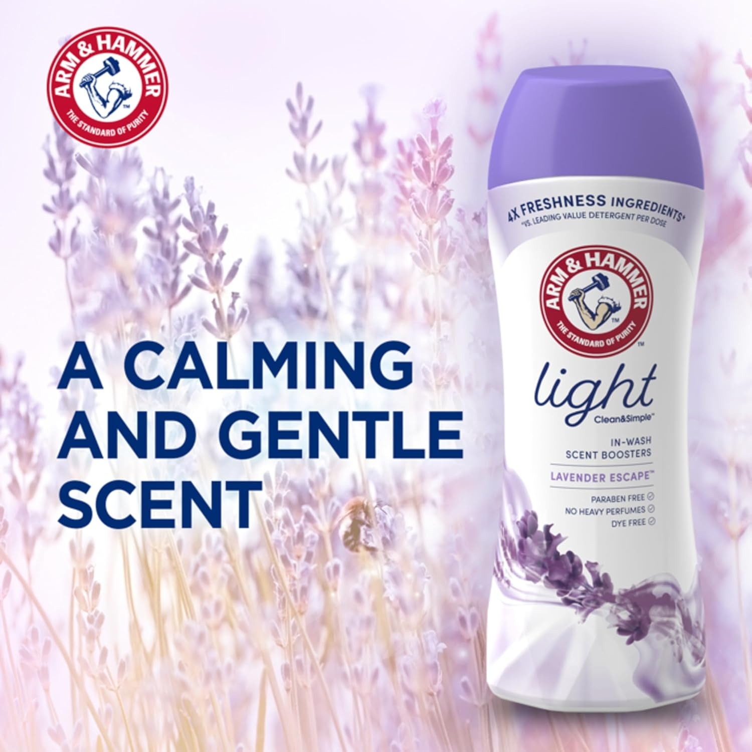 image:imageARM amp HAMMER Light InWash Scent Booster Laundry Scent Booster Lavender Escape scent 24 Oz24 Ounce Pack of 2