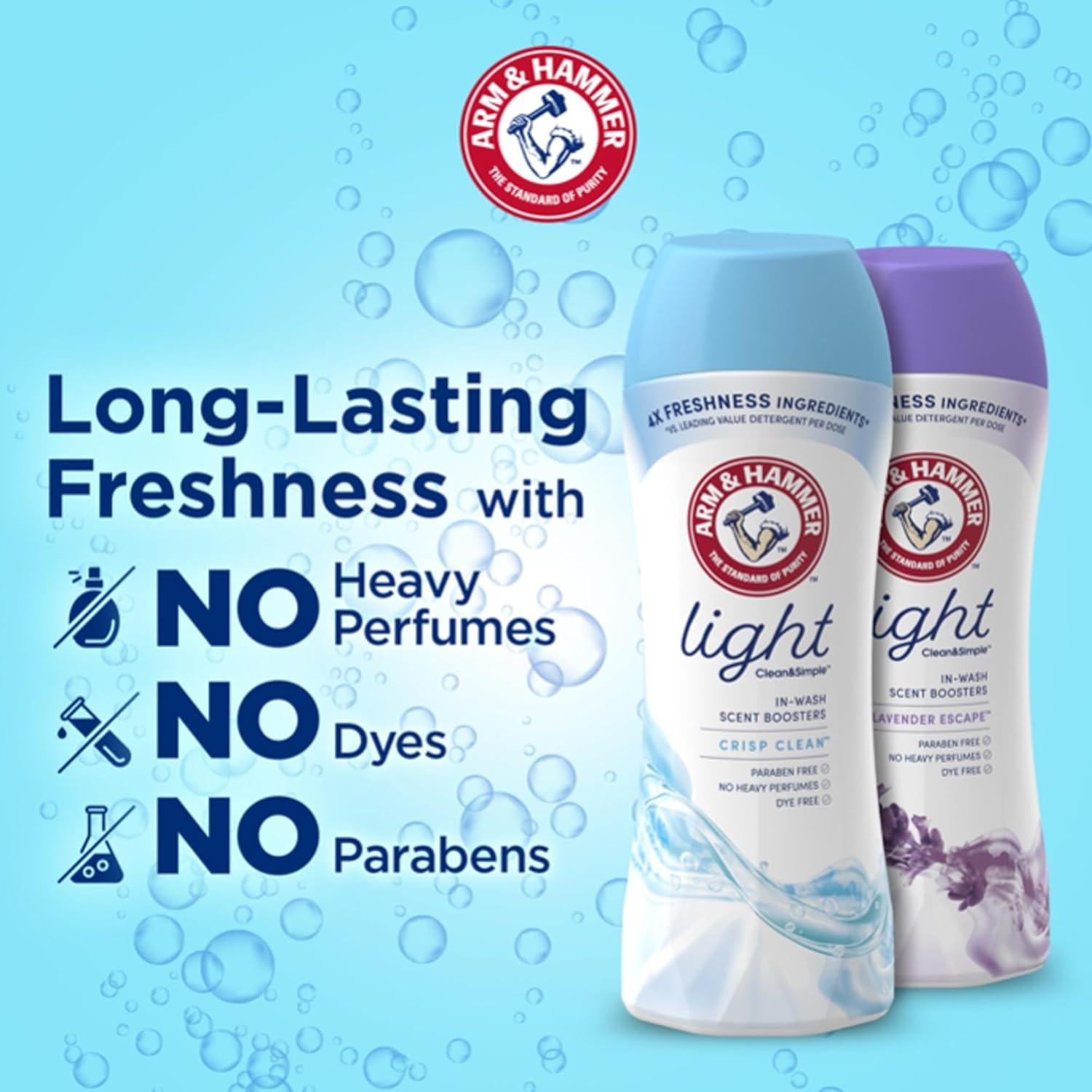 image:imageARM amp HAMMER Light InWash Scent Booster Laundry Scent Booster Lavender Escape scent 24 Oz24 Ounce Pack of 2