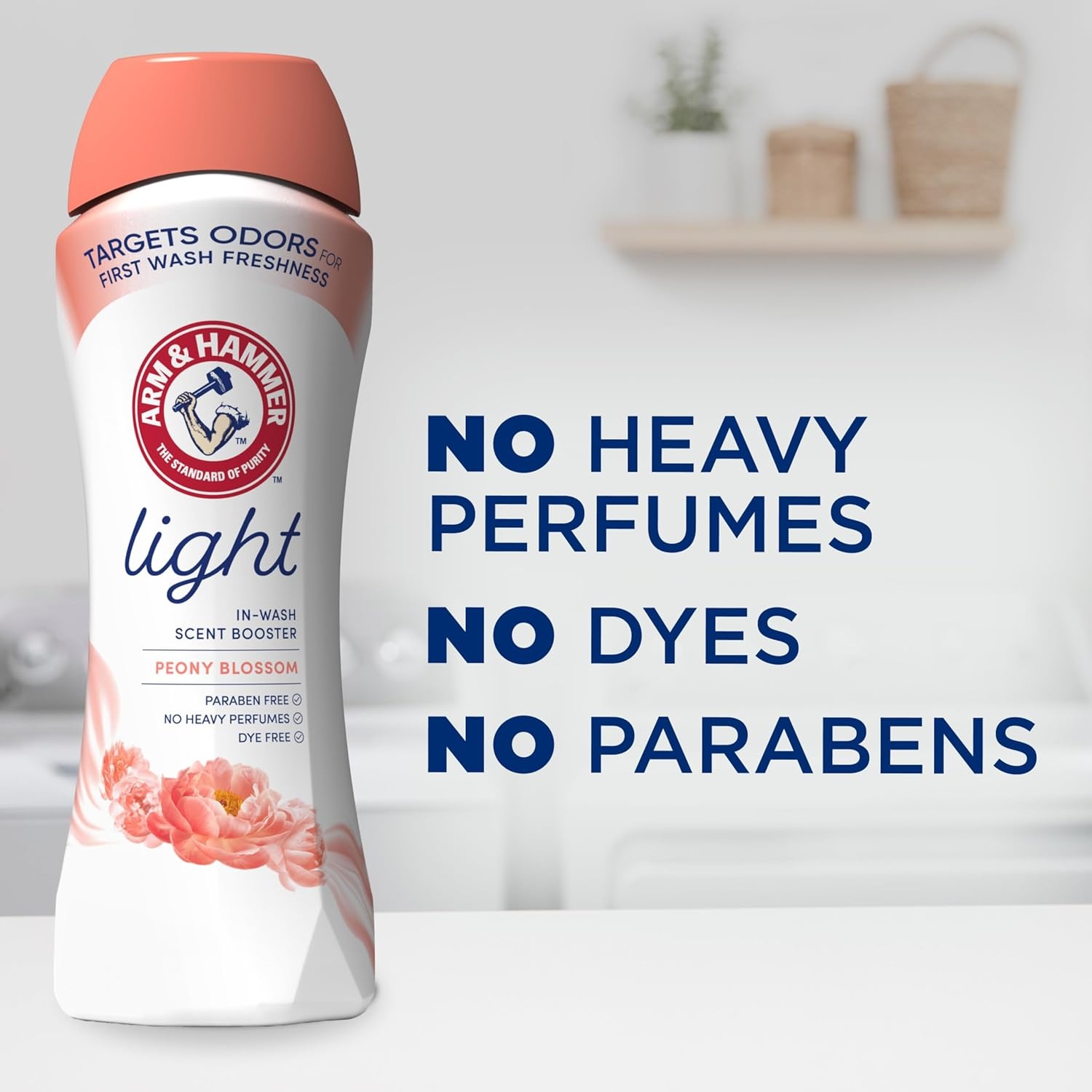image:imageARM amp HAMMER Light InWash Scent Booster No Heavy Perfumes No Dyes No Parabens Peony Blossom Scent 24 Oz24 Ounce Pack of 1