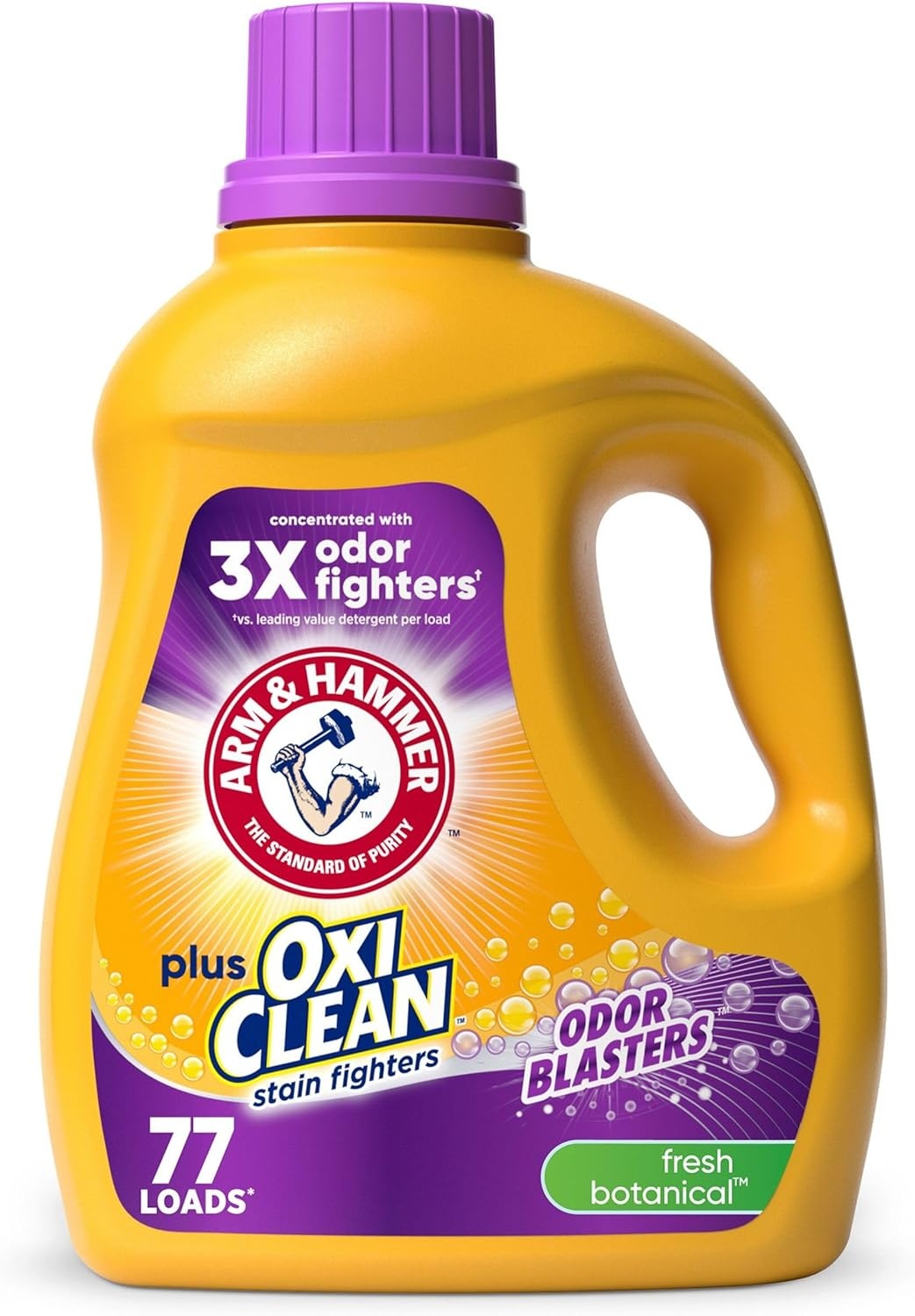 image:imageARM amp HAMMER Plus OxiClean with Odor Blasters Liquid Laundry Detergent Laundry Odor Remover Attacks Stains Fresh Botanical Scent 74 Loads 962 Fl OzFresh Botanical