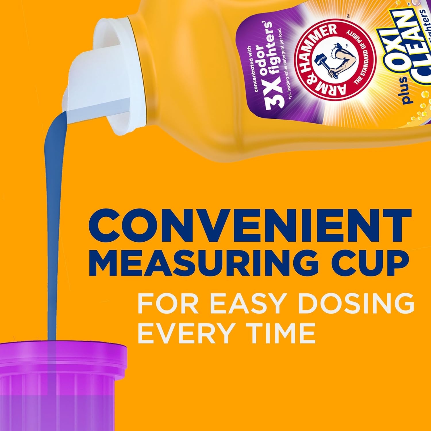 image:imageARM amp HAMMER Plus OxiClean with Odor Blasters Liquid Laundry Detergent Laundry Odor Remover Attacks Stains Fresh Botanical Scent 74 Loads 962 Fl OzFresh Botanical