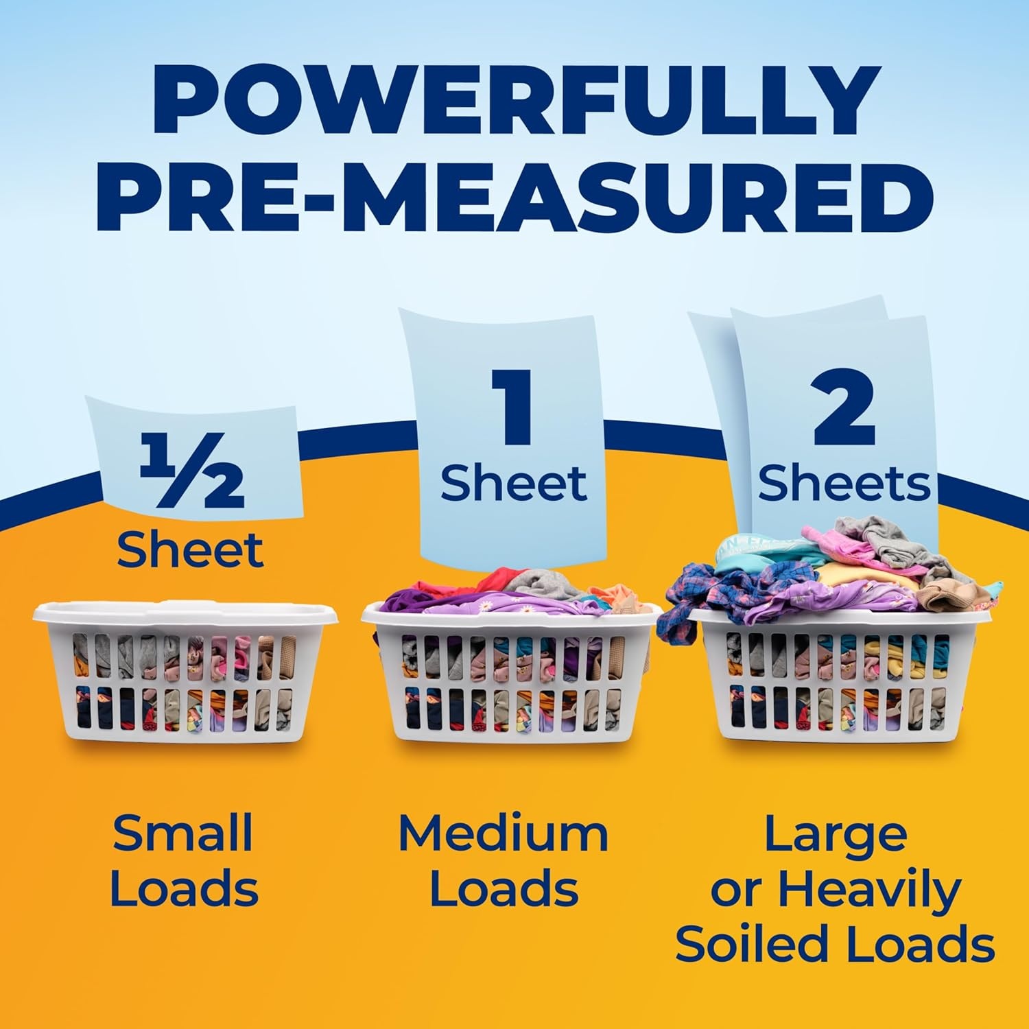 image:imageARM amp HAMMER Power Sheets Laundry Detergent Plus OxiClean Stain Fighters 6in1 Sparkling Fresh Scent 42 Count 84 Medium Loads