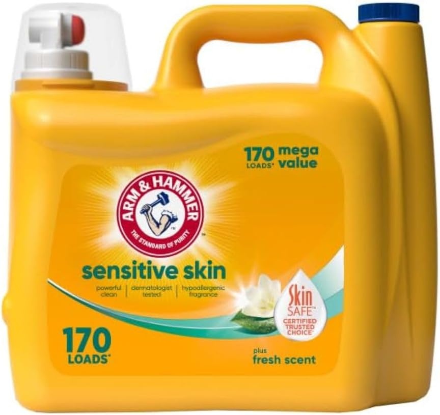 image:imageARM amp HAMMER Sensitive Skin Liquid Laundry Detergent Fresh Scent 105 fl oz 105 LoadsFresh Scent