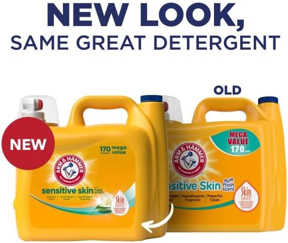 image:imageARM amp HAMMER Sensitive Skin Liquid Laundry Detergent Fresh Scent 105 fl oz 105 LoadsFresh Scent