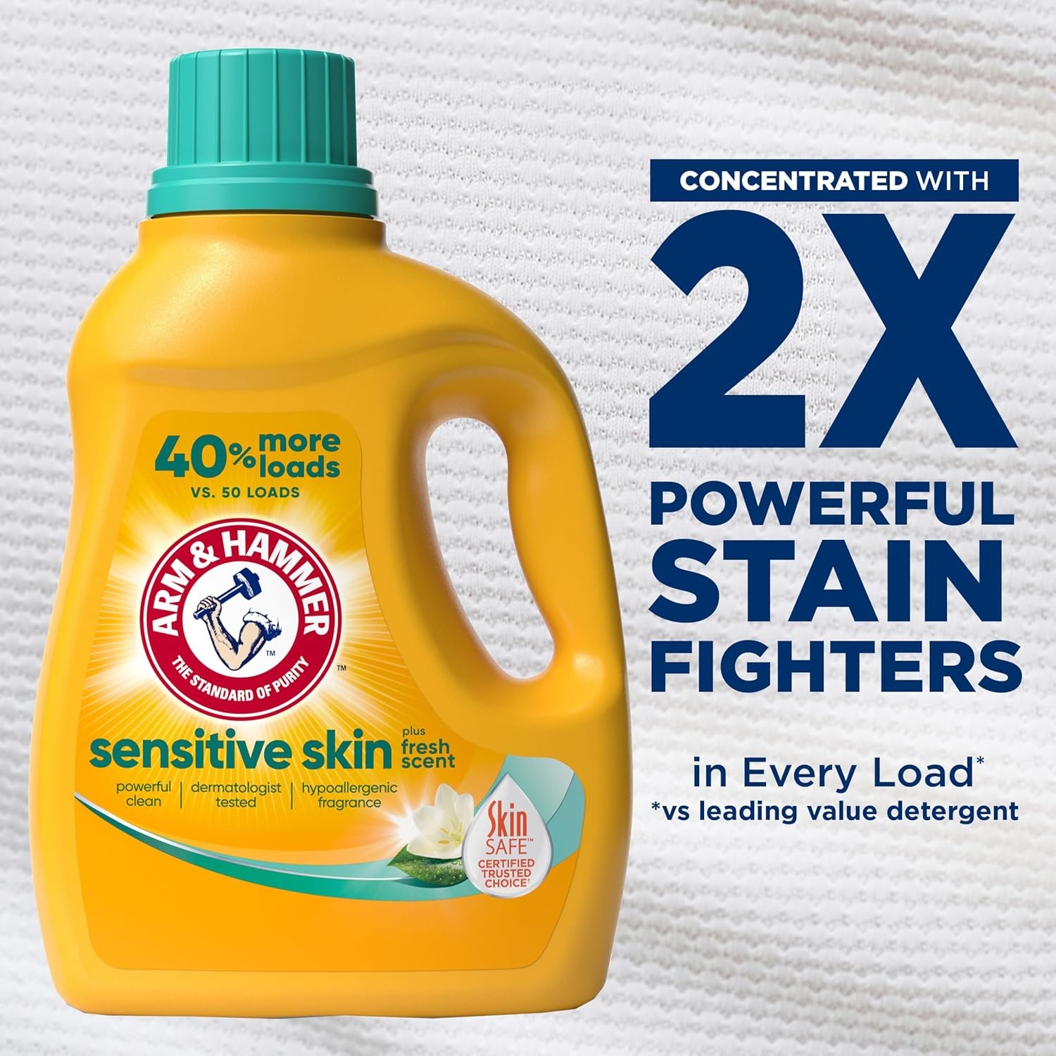 image:imageARM amp HAMMER Sensitive Skin Liquid Laundry Detergent Fresh Scent 105 fl oz 105 LoadsFresh Scent