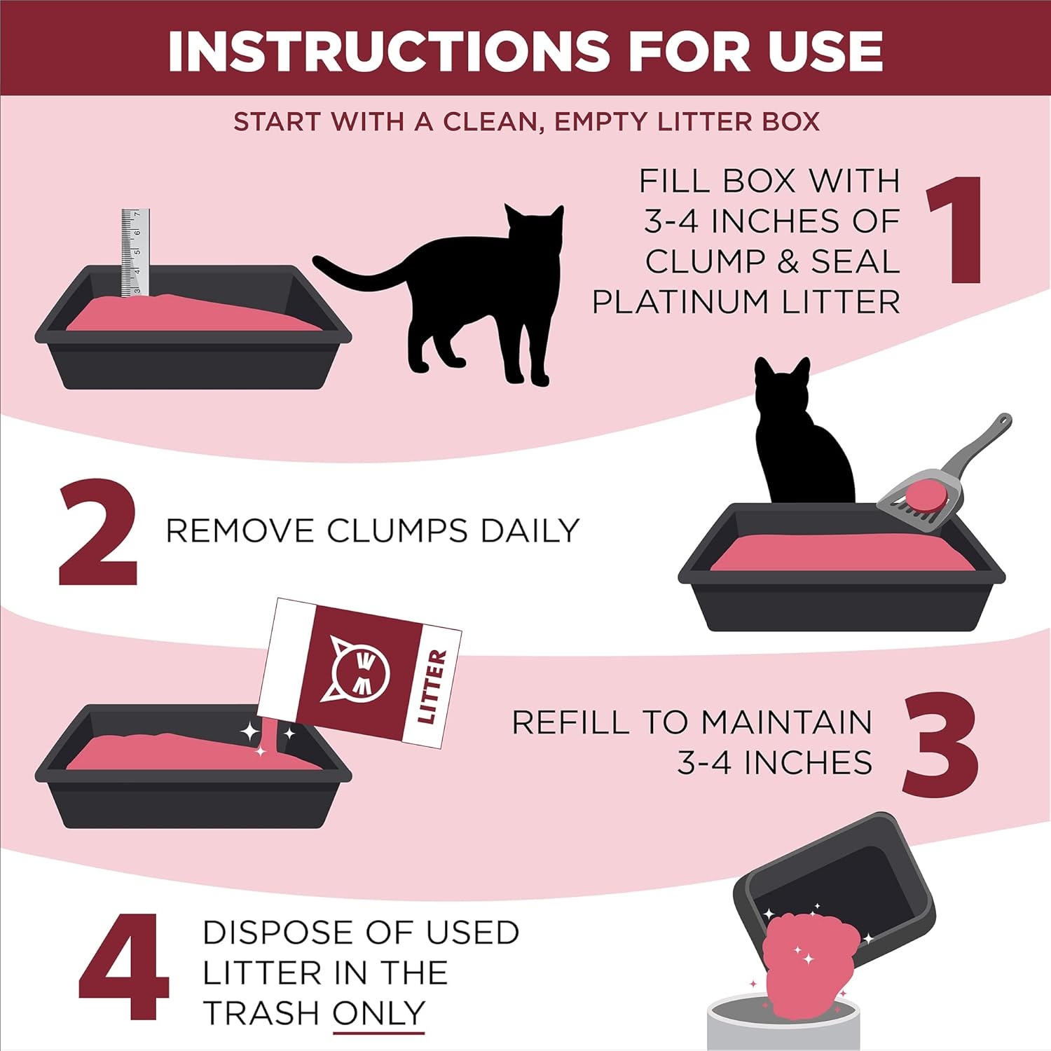 image:imageARM amp Hammer Clump amp Seal Platinum Cat Litter MultiCat Clumping Litter Forms RockHard Clumps Powerful Odor Eliminators with Baking Soda 14Day Odor Control 18 lbs18 lbs Pack of 2