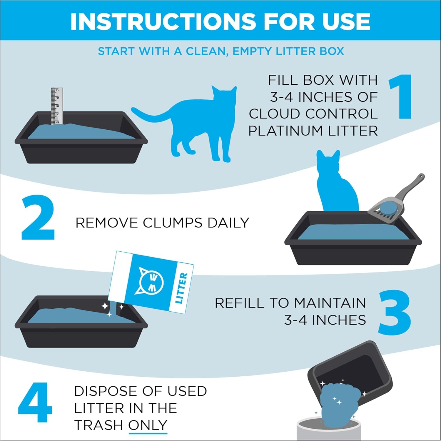 image:imageARM amp Hammer Clump amp Seal Platinum Cat Litter MultiCat Clumping Litter Forms RockHard Clumps Powerful Odor Eliminators with Baking Soda 14Day Odor Control 18 lbs18 lbs