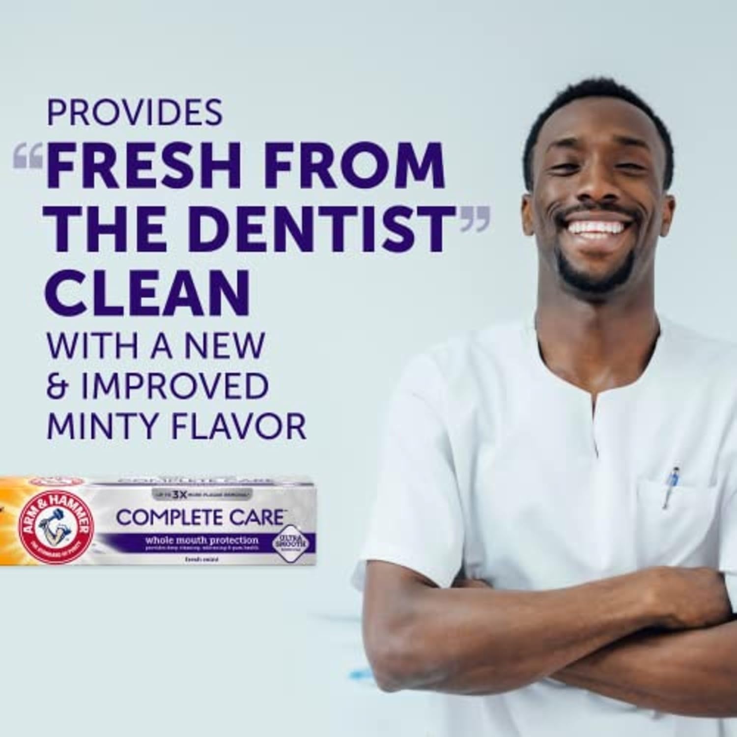image:imageARM amp Hammer Complete Care Toothpaste Teeth Whitening Toothpaste with Baking Soda Fluoride Whole Mouth Protection Fresh Mint Flavor 60 oz Pack of 4Mint
