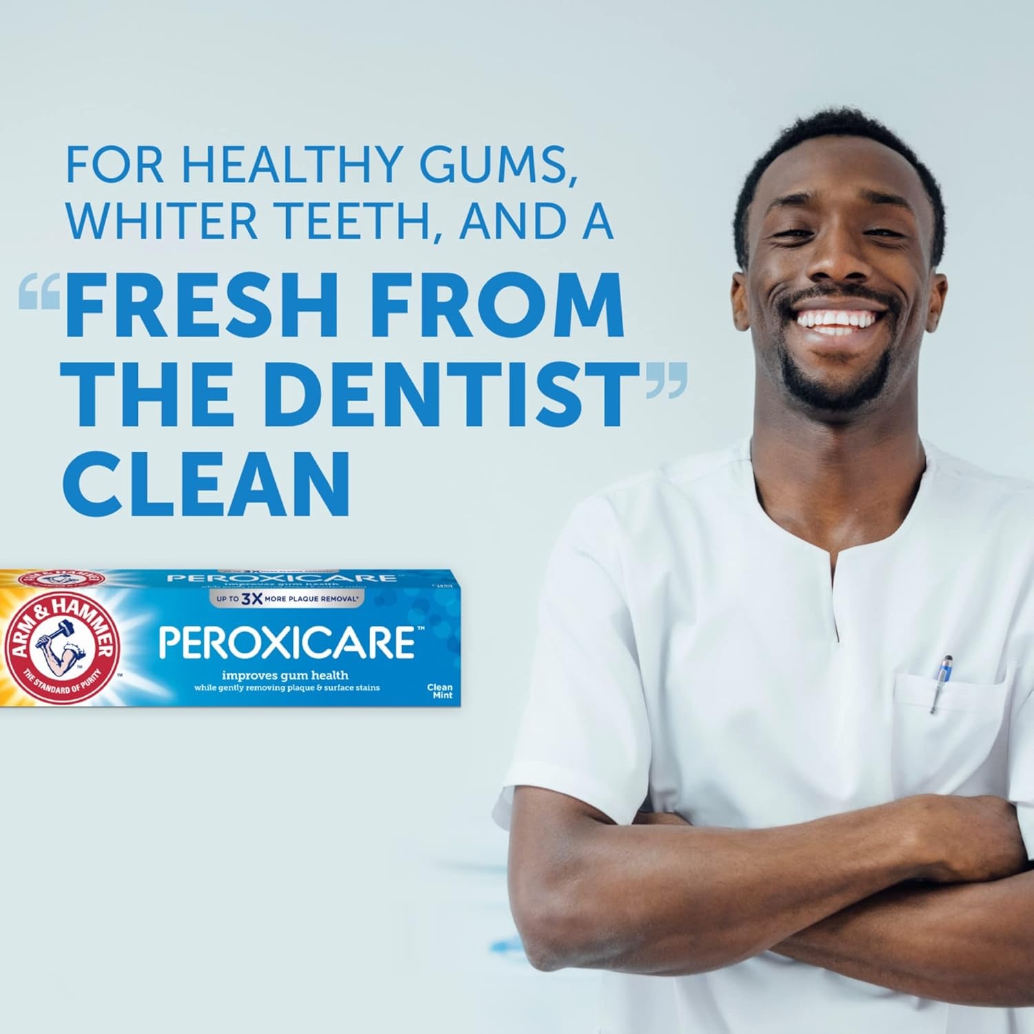 image:imageARM amp Hammer Peroxicare Toothpaste for Gum Health Baking Soda Toothpaste Clean Mint 60 oz Pack of 46 Ounce Pack of 2
