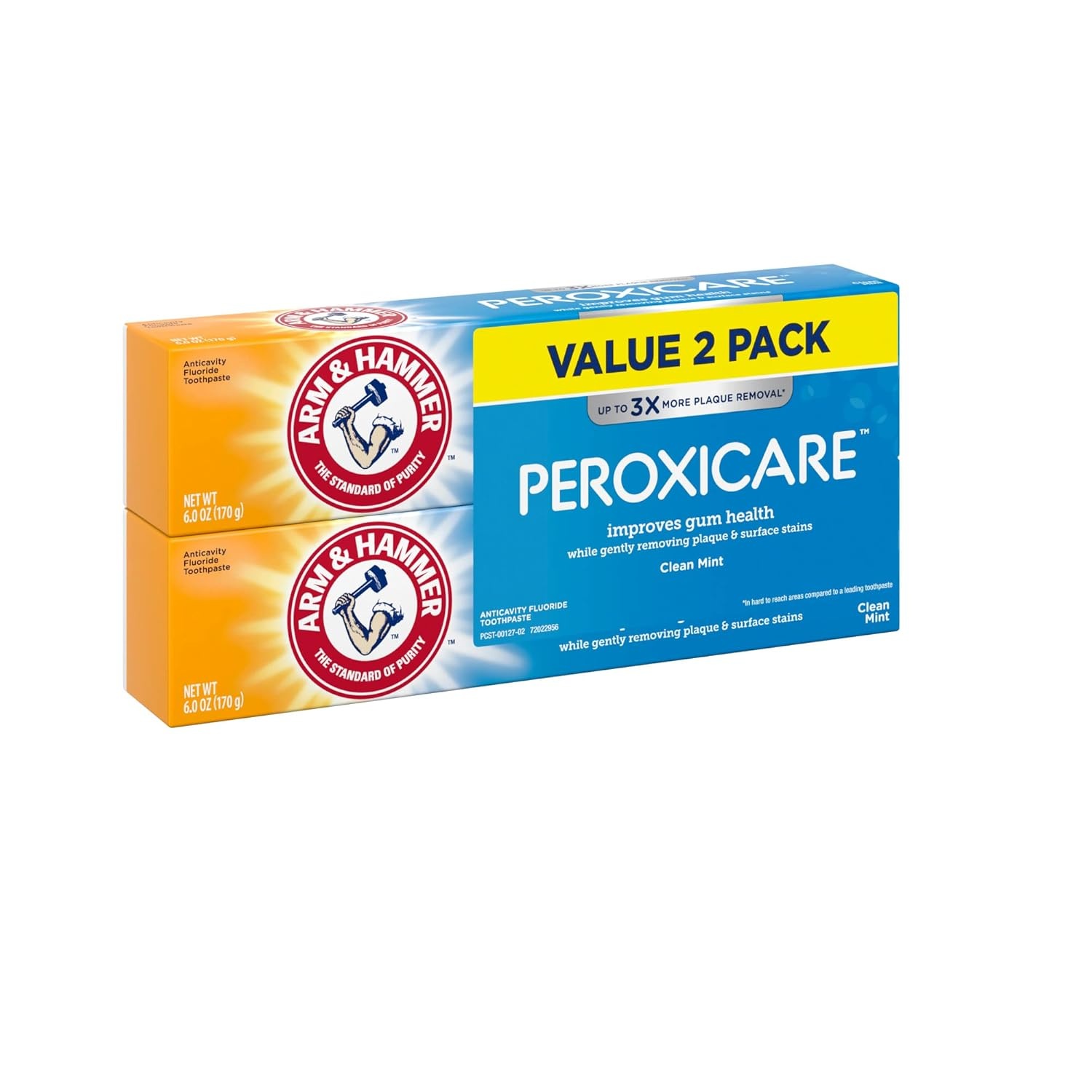 image:imageARM amp Hammer Peroxicare Toothpaste for Gum Health Baking Soda Toothpaste Clean Mint 60 oz Pack of 46 Ounce Pack of 2