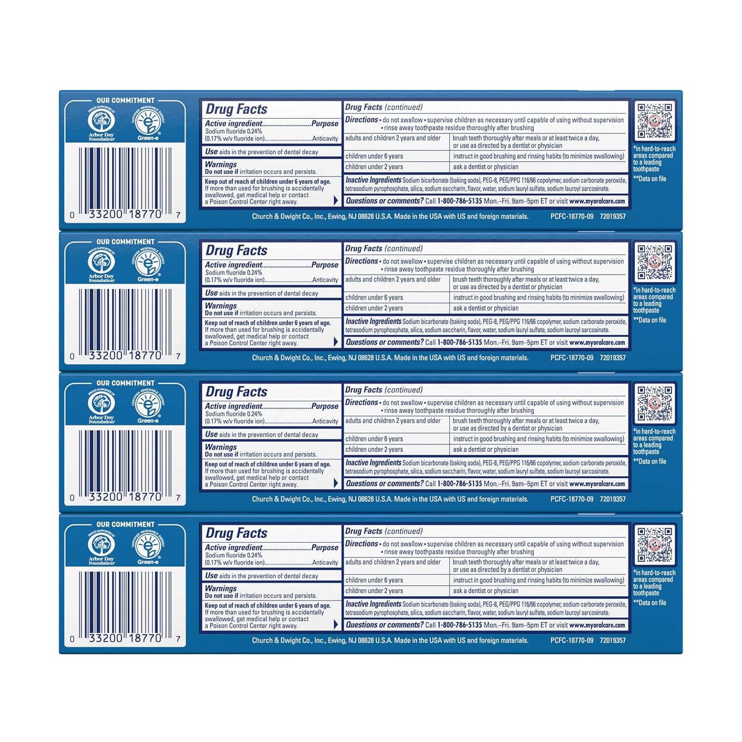 image:imageARM amp Hammer Peroxicare Toothpaste for Gum Health Baking Soda Toothpaste Clean Mint 60 oz Pack of 46 Ounce Pack of 4