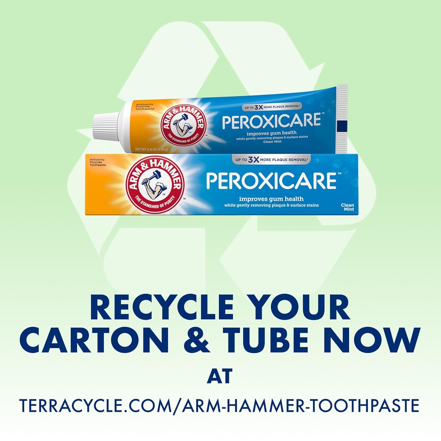 image:imageARM amp Hammer Peroxicare Toothpaste for Gum Health Baking Soda Toothpaste Clean Mint 60 oz Pack of 46 Ounce Pack of 4