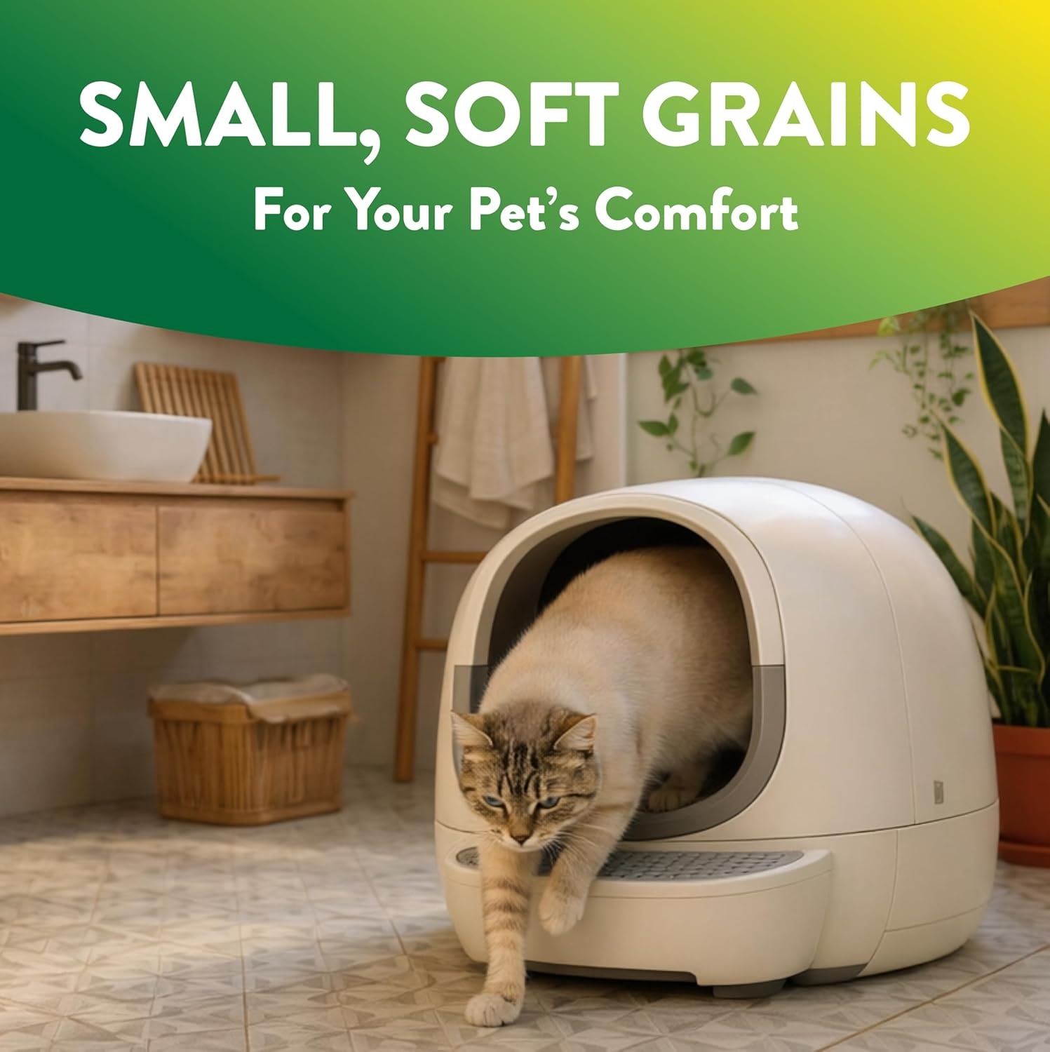 image:imageARM amp Hammer Plant Power Lightweight PlantBased Clumping Cat Litter for MultiCat Homes 14Day Odor Control Highly Absorbent Natural Grain Formula Unscented 15 Lbs