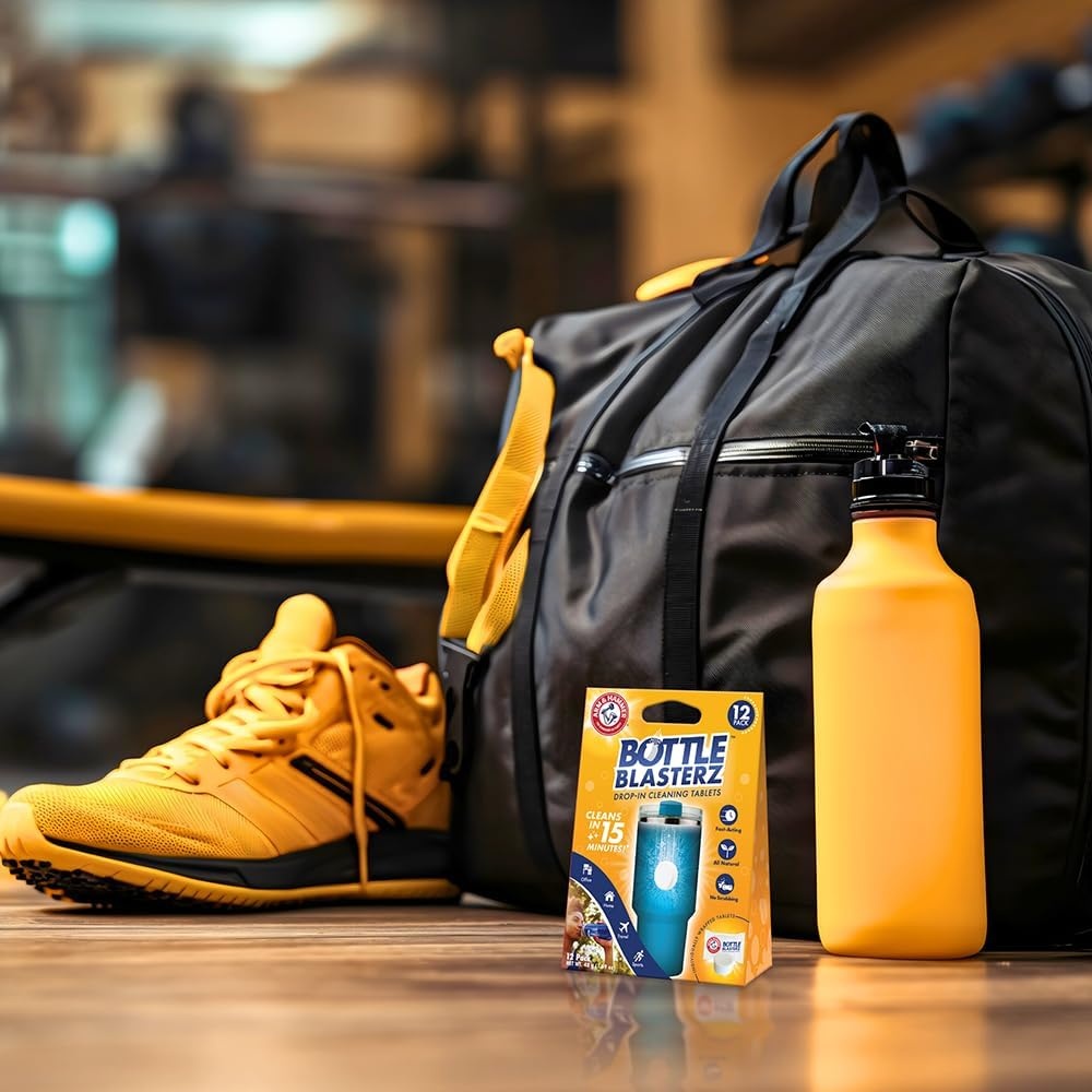 image:imageArm amp Hammer Bottle Blasterz DropIn Cleaning Tablets Perfect for Water Bottles Tumblers and Coolers AllNatural Ingredients Eliminates Odors FastActing Individually Packed 12 Count