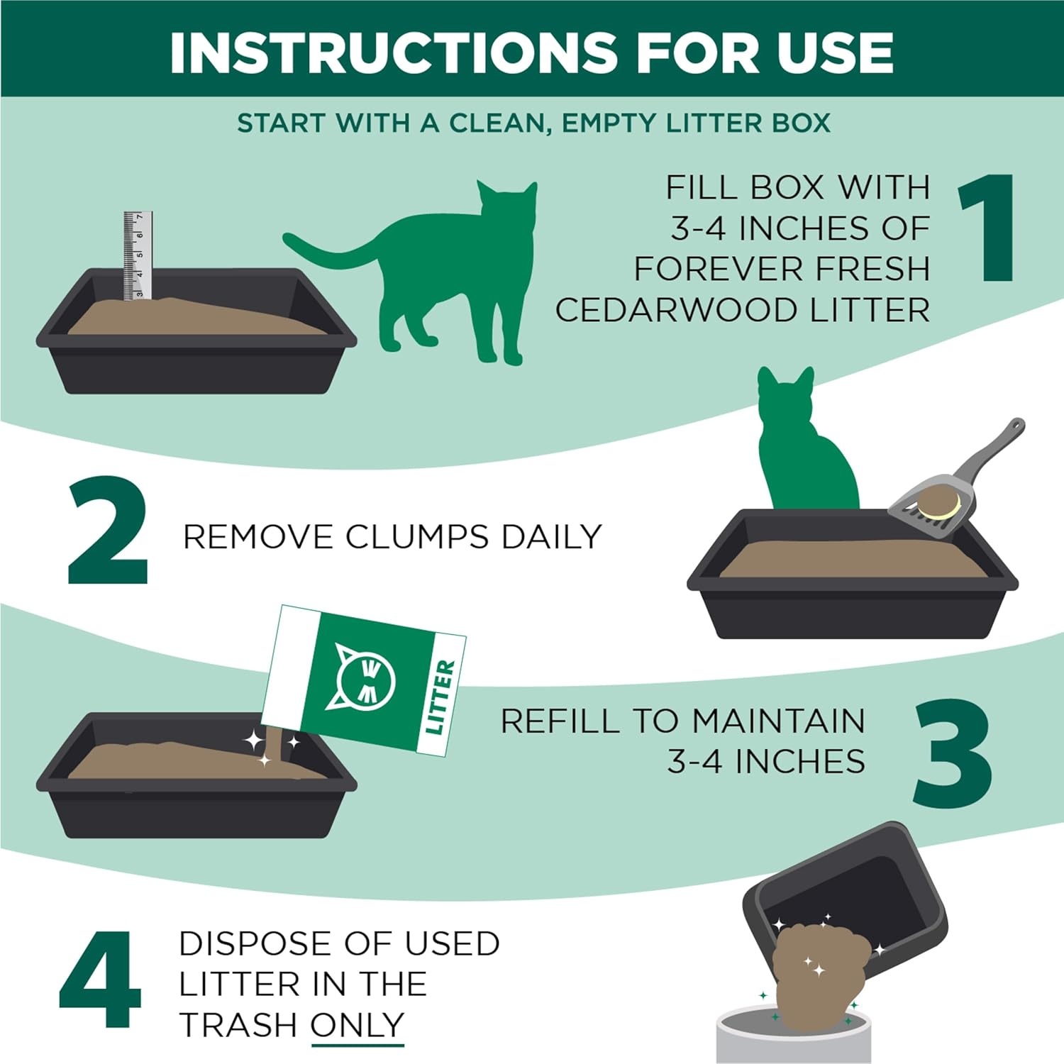 image:imageArm amp Hammer Forever Fresh Clumping Cat Litter Cedarwood MultiCat 18lb Pet Friendly with Essential Oils18 Pound Pack of 2