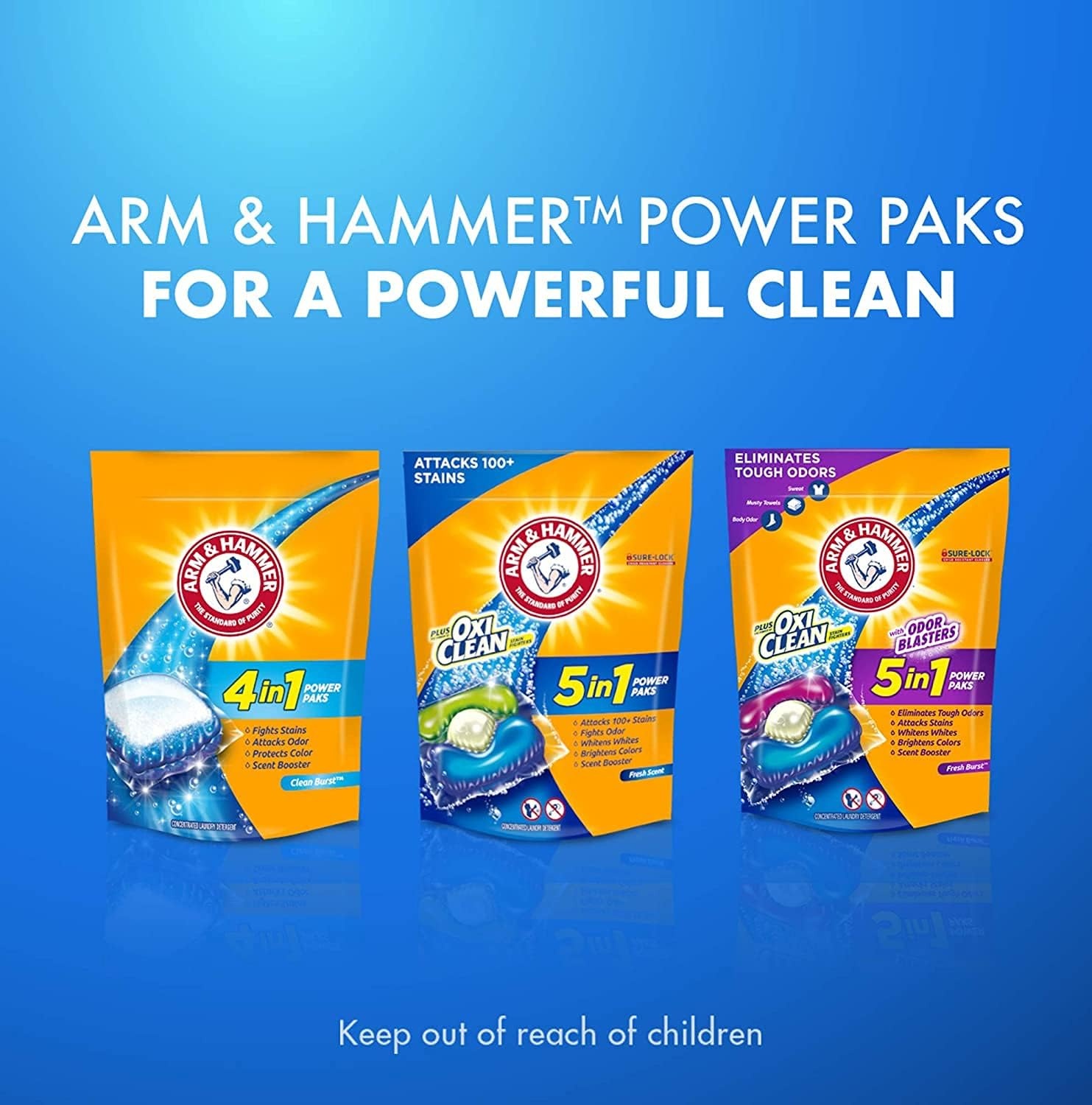 image:imageArm amp Hammer Plus Odor Blasters 5in1 42ct 4x42ct 168 CountFresh Burst