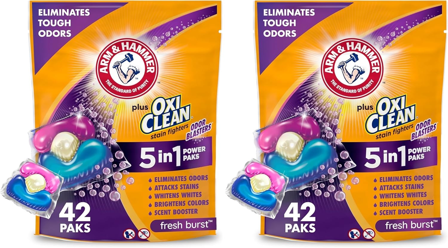 image:imageArm amp Hammer Plus Odor Blasters 5in1 42ct 4x42ct 168 CountFresh Burst