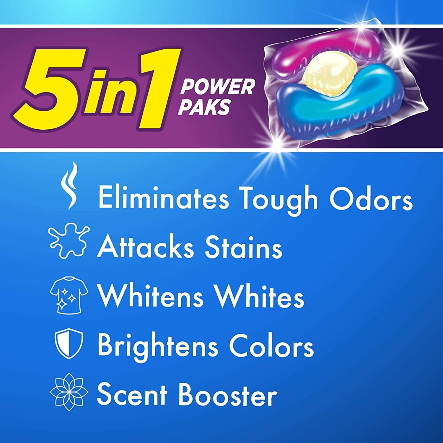 image:imageArm amp Hammer Plus Odor Blasters 5in1 42ct 4x42ct 168 CountFresh Burst