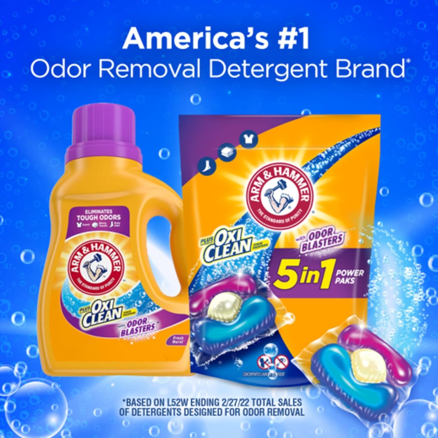 image:imageArm amp Hammer Plus Odor Blasters 5in1 42ct 4x42ct 168 CountFresh Burst