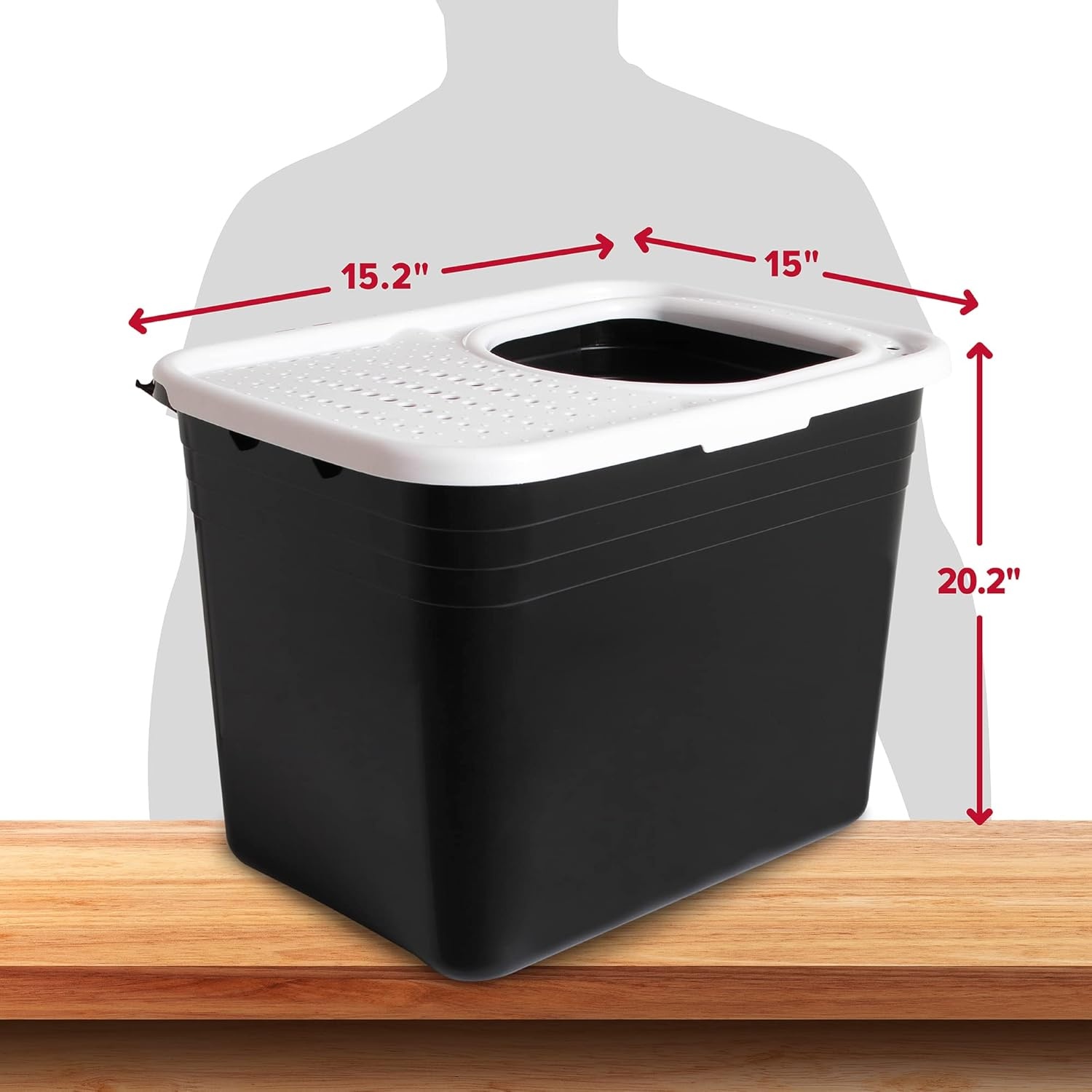 image:imageArm amp Hammer Premium Top Entry Litter Box with Filter to Clean Paws and Microban Made in USA