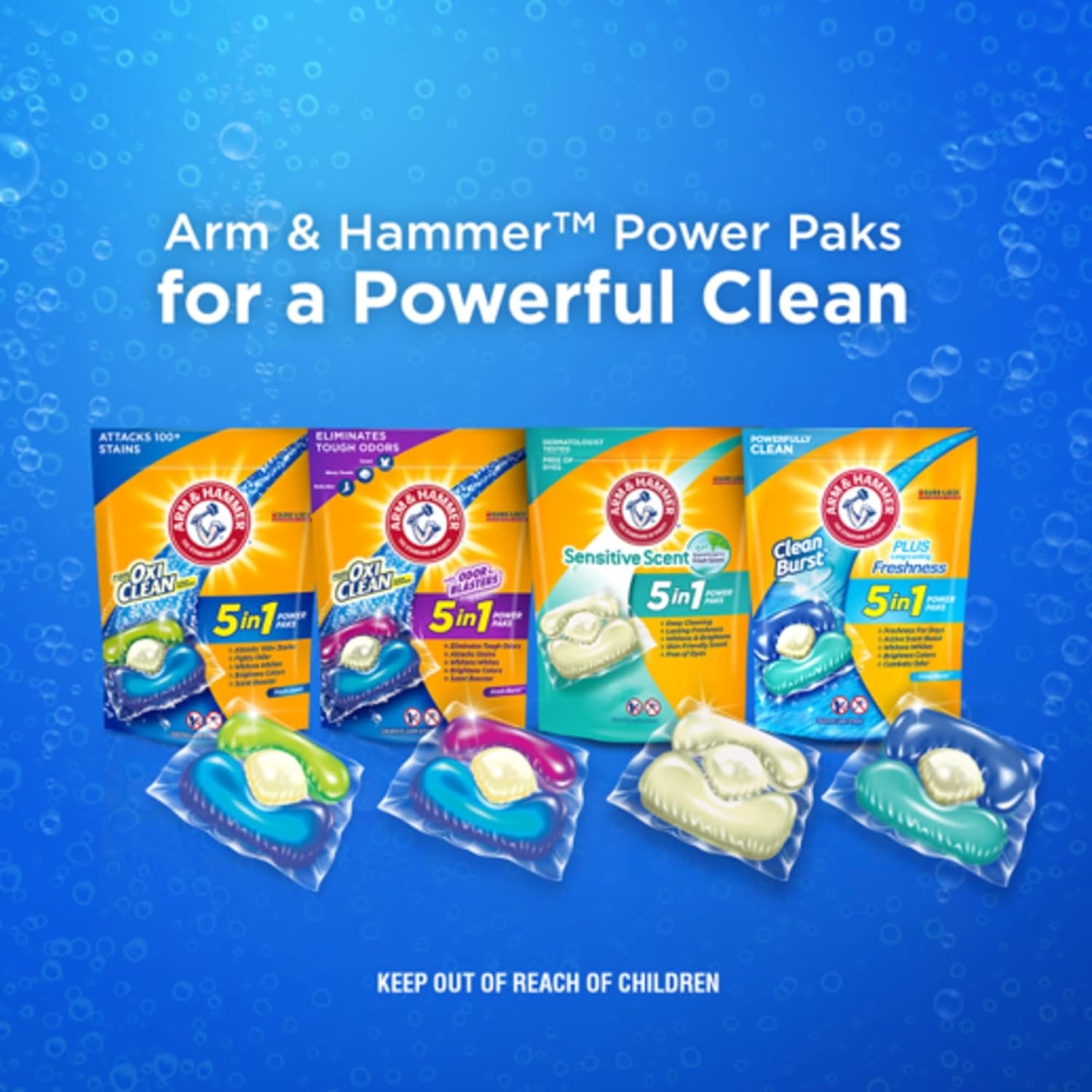 image:imageArm amp Hammer Sensitive Fresh Scent 5IN1 Power Paks 42 countFresh Burst
