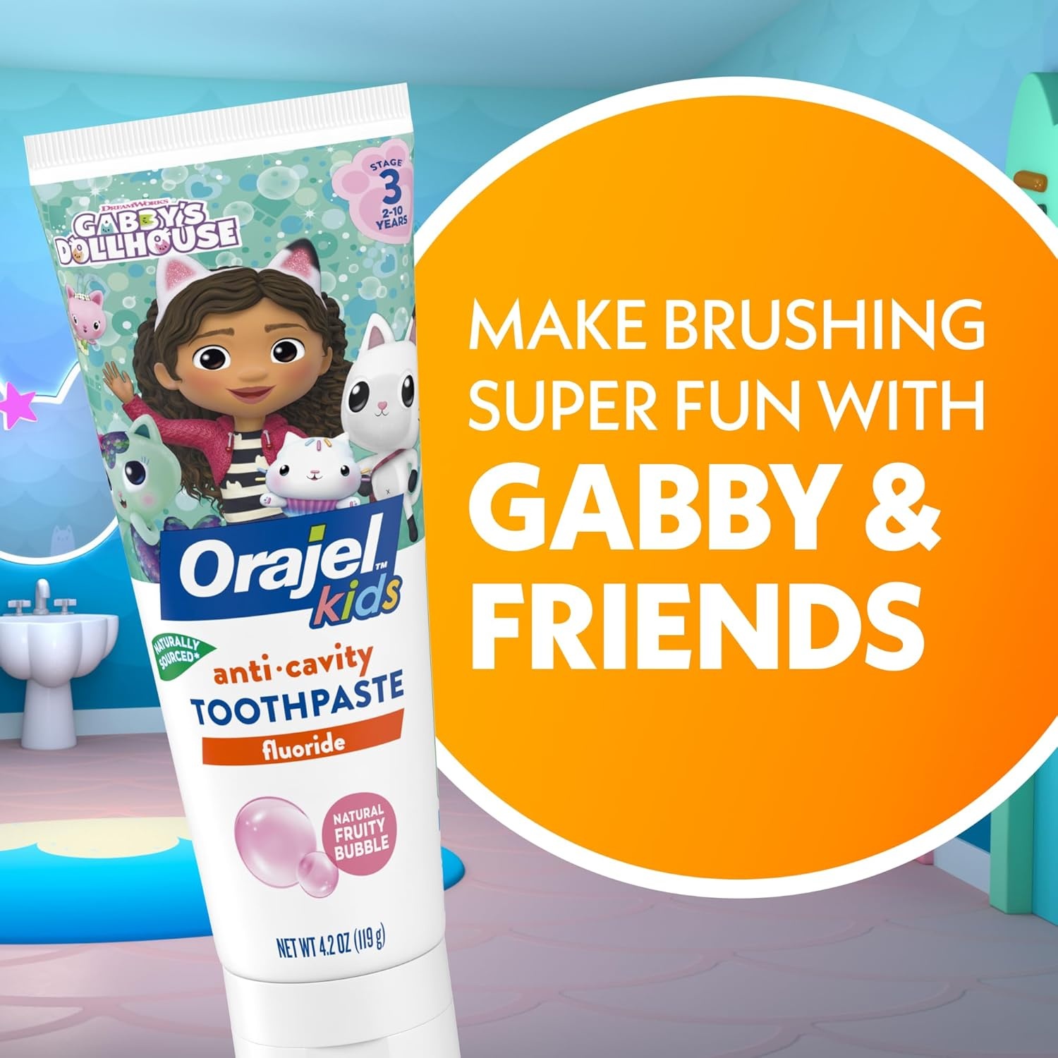 image:imageGabbys Dollhouse Kids Spinbrush Electric Battery Toothbrush Soft BristlesToothbrush