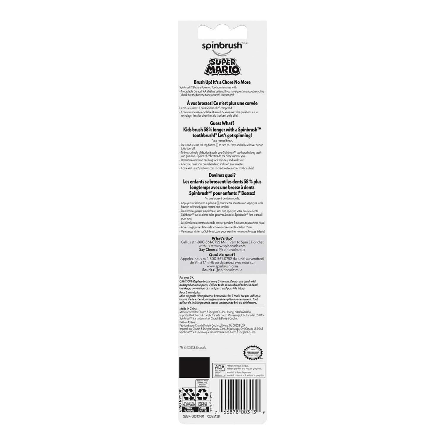 image:imagePrincess Peach Kids Spinbrush Electric Battery Toothbrush Soft BristlesMulti