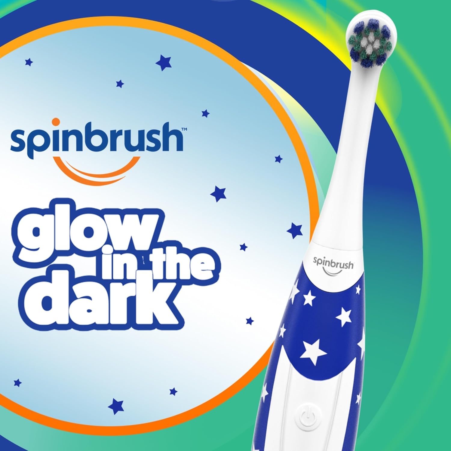 image:imageSpinbrush Kids Electric Toothbrush Shimmery Sparkle BatteryPoweredGlow in the Dark