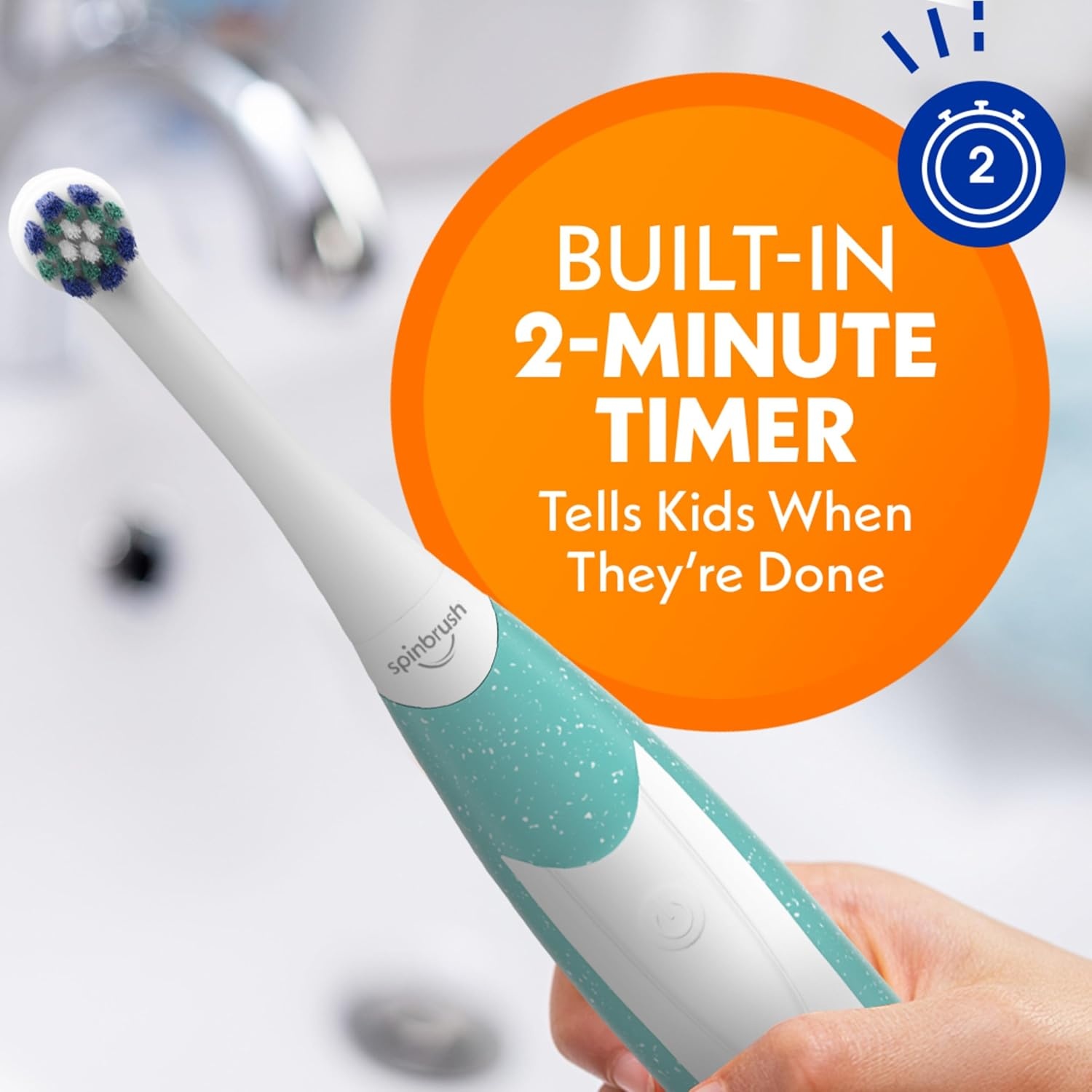 image:imageSpinbrush Kids Electric Toothbrush Shimmery Sparkle BatteryPoweredShimmery Sparkle