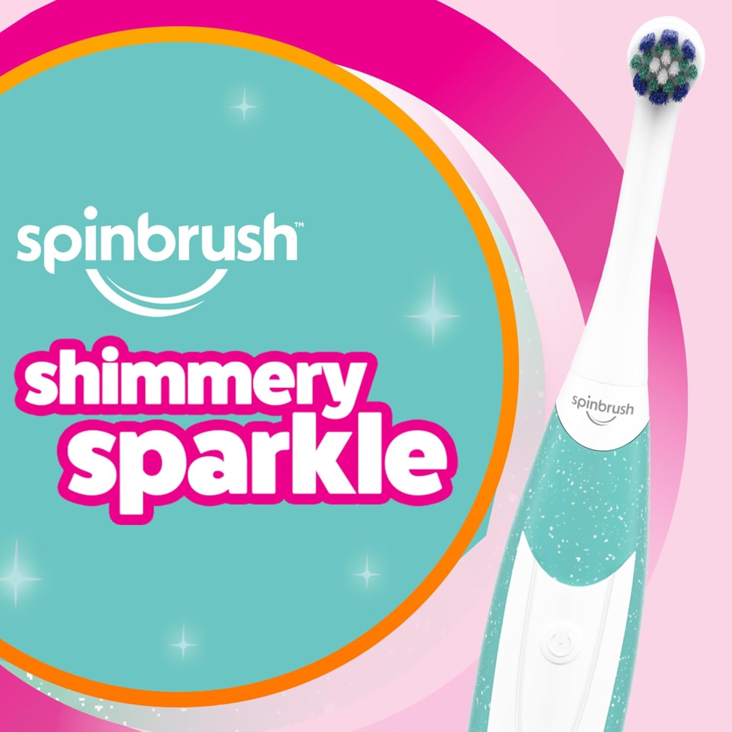 image:imageSpinbrush Kids Electric Toothbrush Shimmery Sparkle BatteryPoweredShimmery Sparkle