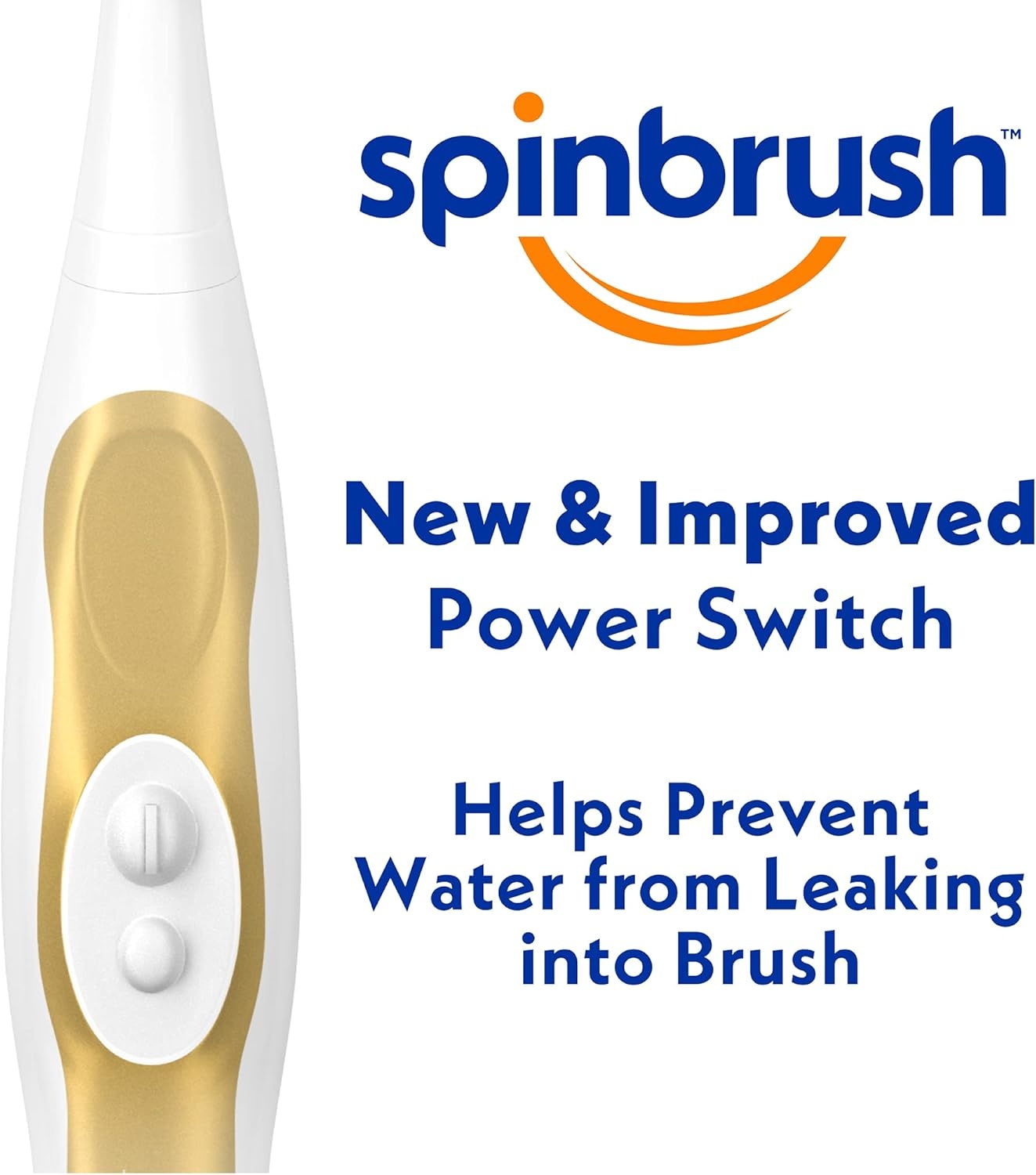 image:imageSpinbrush PRO CLEAN Battery Powered Toothbrush Soft Bristles 1 Count Gold or Blue Color May Vary1 Count Pack of 1