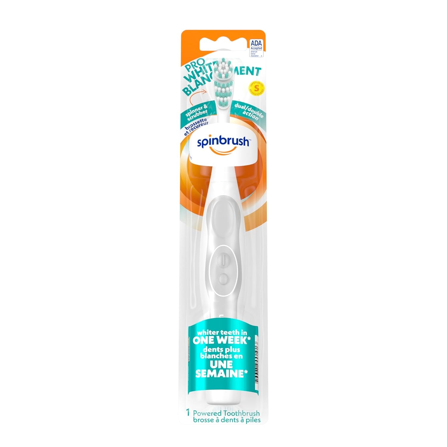 image:imageSpinbrush Pro Deep Clean Battery Toothbrush for Adults Soft Bristles Batteries Included1 Count Pack of 1