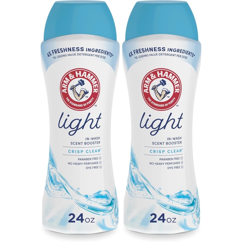 image:imageARM amp HAMMER Light InWash Scent Booster Laundry Scent Booster Crisp Clean scent 24 Oz24 Ounce Pack of 2