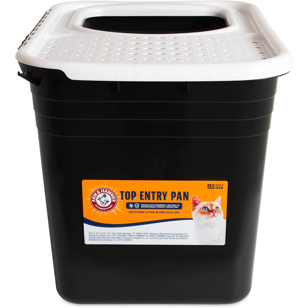 image:imageArm amp Hammer Premium Top Entry Litter Box with Filter to Clean Paws and Microban Made in USA