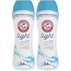 ARM & HAMMER Light In-Wash Scent Booster, Laundry Scent Booster Crisp Clean scent, 24 Oz(24 Ounce (Pack of 2))