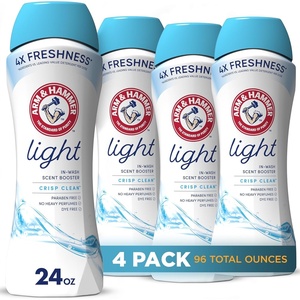 ARM & HAMMER Light In-Wash Scent Booster, Laundry Scent Booster Crisp Clean scent, 24 Oz(24 Ounce (Pack of 4))
