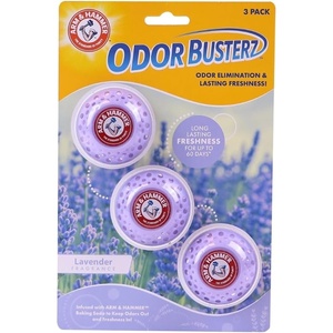 Arm & Hammer OdorBusterz® Odor Eliminator Balls, Lavender, 3 Count – Baking Soda Odor Control for Closets, Drawers, Hampers & Small Spaces(Calming Lavender)
