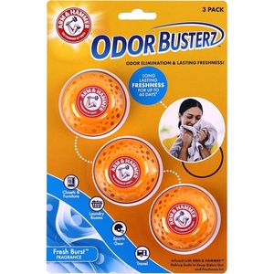 Arm & Hammer OdorBusterz® Odor Eliminator Balls, Lavender, 3 Count – Baking Soda Odor Control for Closets, Drawers, Hampers & Small Spaces(Fresh Burst)