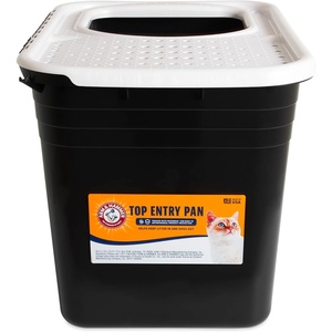 Arm & Hammer Premium Top Entry Litter Box with Filter to Clean Paws and Microban, Made in USA