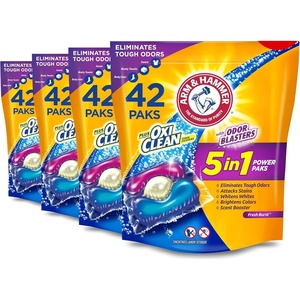 Arm & Hammer Sensitive Fresh Scent 5-IN-1 Power Paks, 42 count(Fresh Burst)