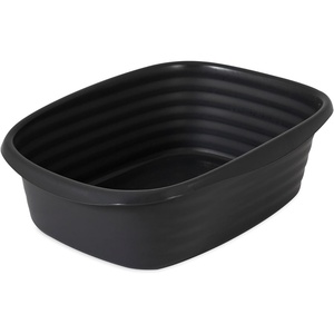 Arm & Hammer Simply Recycled Wave Open Cat Litter Pan, Small, Cat Litter Box, Made in USA, Black(Small)