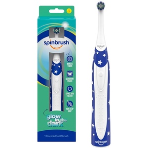 Spinbrush Kids Electric Toothbrush, Shimmery Sparkle, Battery-Powered(Glow in the Dark)
