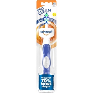 Spinbrush PRO CLEAN Battery Powered Toothbrush, Soft Bristles, 1 Count, Gold or Blue Color May Vary(1 Count (Pack of 1))