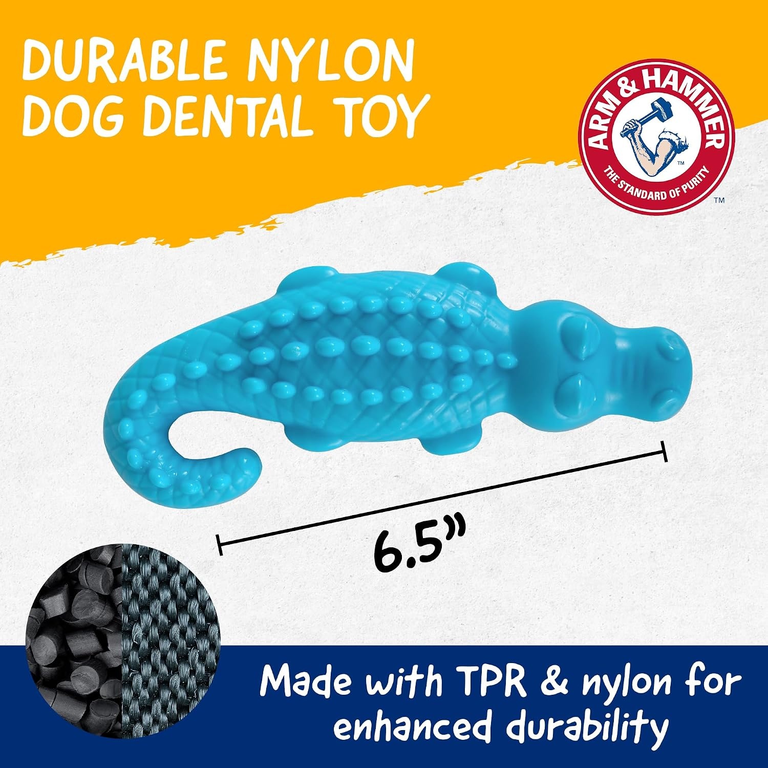 image:imageArm amp Hammer Nubbies TBone Dental Chew Toy Peanut Butter Flavor Textured Toy Helps Clean Teeth Supports Oral Care for Dogs Up to 35 Lbs 24 Pack NonEdible Supervised Daily Chewing at HomeBlue Gator