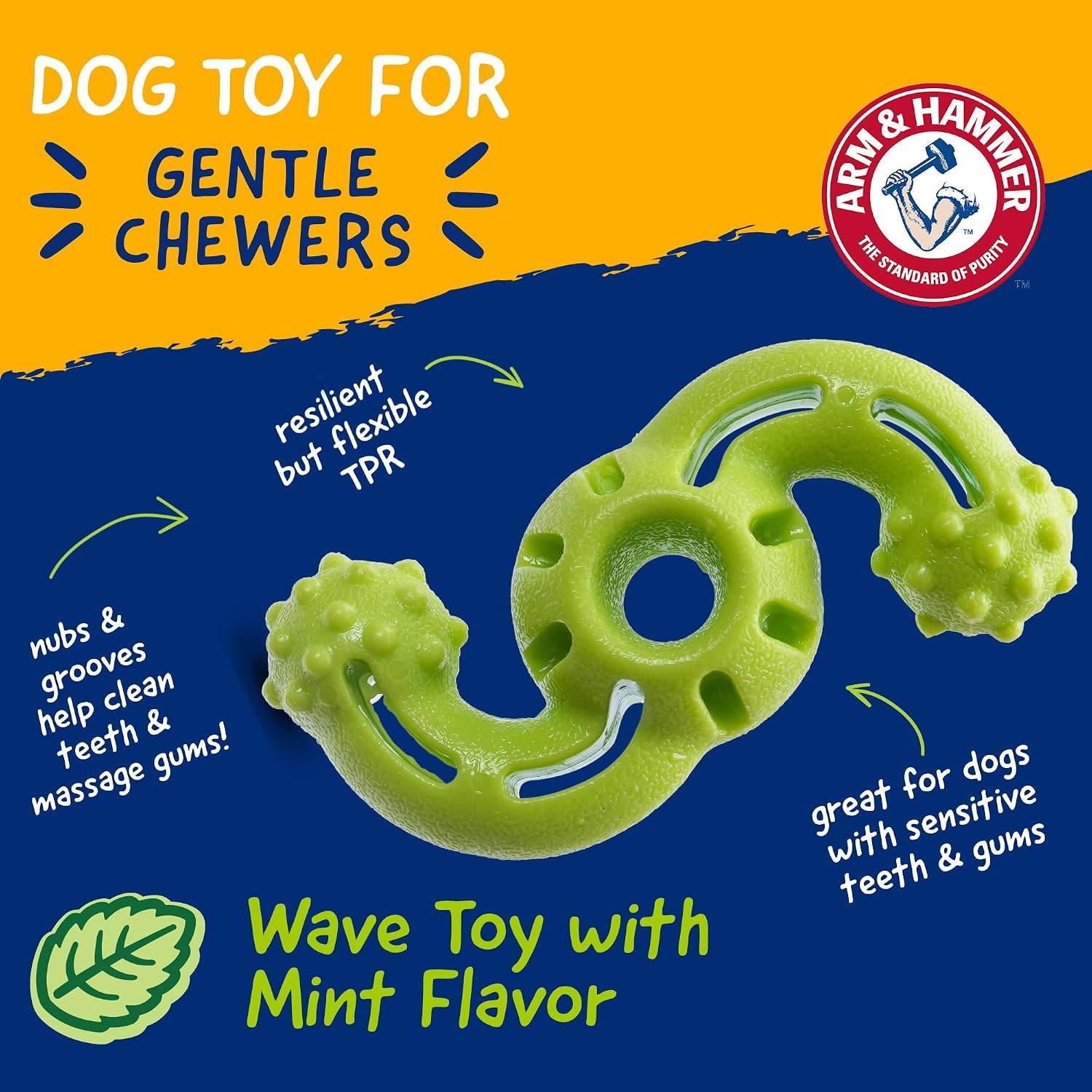 image:imageArm amp Hammer Nubbies TBone Dental Chew Toy Peanut Butter Flavor Textured Toy Helps Clean Teeth Supports Oral Care for Dogs Up to 35 Lbs 24 Pack NonEdible Supervised Daily Chewing at HomeGreen Wave