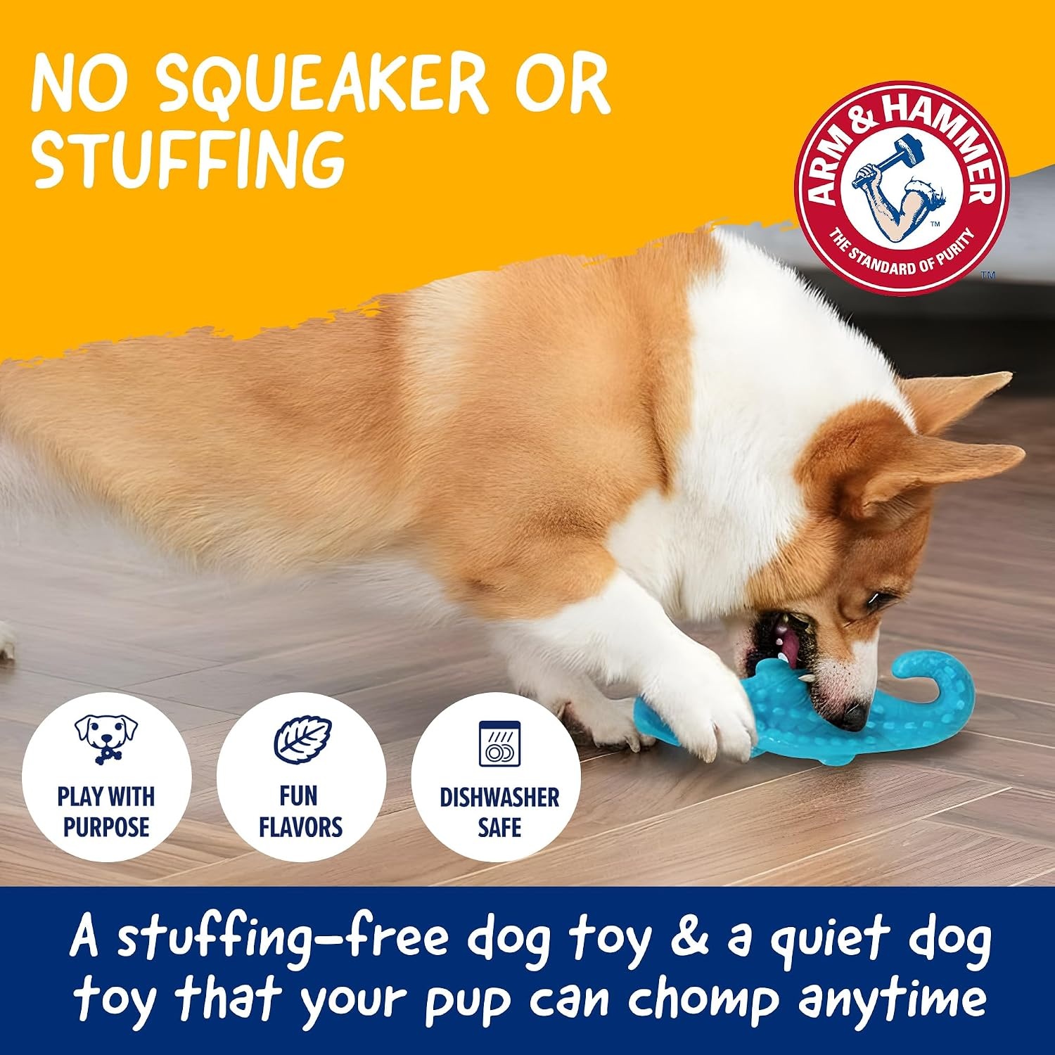 image:imageArm amp Hammer Nubbies TBone Dental Chew Toy Peanut Butter Flavor Textured Toy Helps Clean Teeth Supports Oral Care for Dogs Up to 35 Lbs 24 Pack NonEdible Supervised Daily Chewing at HomeBlue Gator
