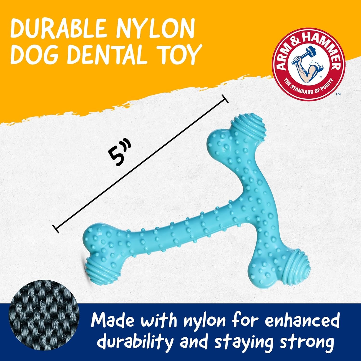 image:imageArm amp Hammer Nubbies TBone Dental Chew Toy Peanut Butter Flavor Textured Toy Helps Clean Teeth Supports Oral Care for Dogs Up to 35 Lbs 24 Pack NonEdible Supervised Daily Chewing at HomeBlue TBone